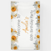 春ダフォディルアエージ誕生日 横断幕 (縦)