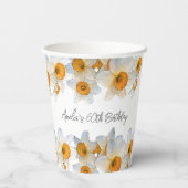 春ダフォディルアエージ誕生日 紙コップ (裏面)