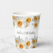 春ダフォディルアエージ誕生日 紙コップ (正面)