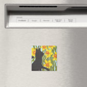 春ダフォディルブラックキャット マグネット (インサイチュ (食洗機))