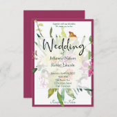 春ダフォディルブーケ結婚式招待状 招待状 (正面/裏面)