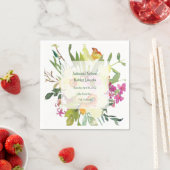 春ダフォディル結婚ブーケ スタンダードカクテルナプキン (インサイチュ)