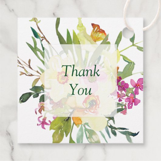 春ダフォディル結婚ブーケ フェイバータグ (裏面)