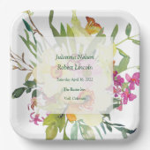 春ダフォディル結婚ブーケ ペーパープレート (正面)