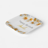 春ダフォディル誕生日 ペーパープレート (傾斜あり)