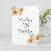 春ダフォディル誕生日 招待状 (スタンド正面)