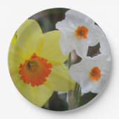 春ダフォディル開花フローラ ペーパープレート (正面)