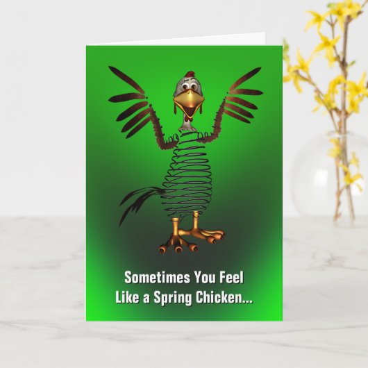 春チキンが元気 カード (黄色い花)