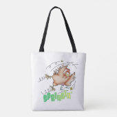 春チキンの肩越し トートバッグ (裏面)