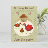 春チキンアートカード任意の大事な行事カスタマイズ! 招待状 (スタンド正面)