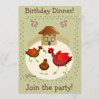 春チキンアートカード任意の大事な行事カスタマイズ! 招待状