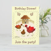 春チキンアートカード大事な行事! 招待状 (スタンド正面)