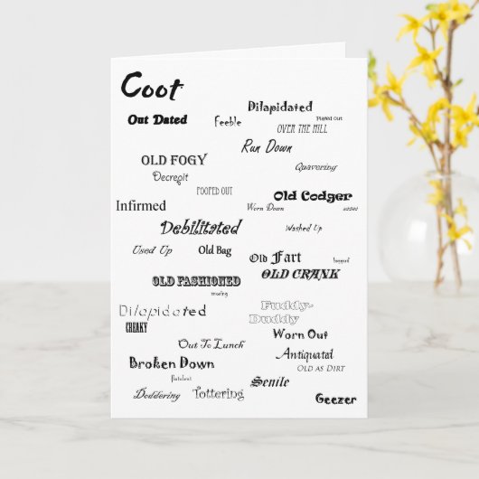 春チキン誕生日カード カード (黄色い花)