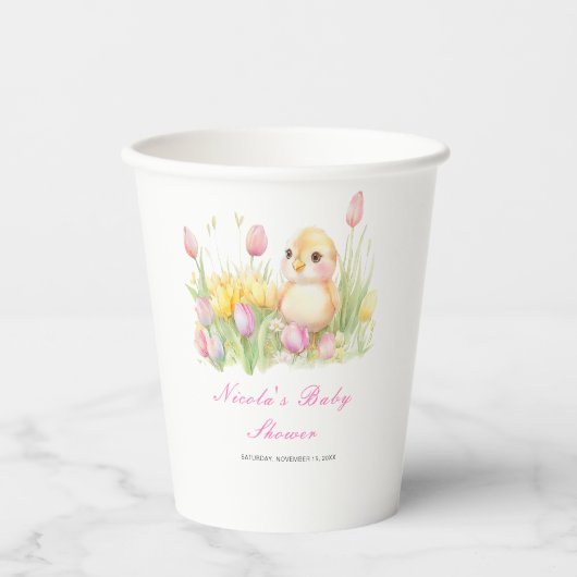 春チックベビーシャワー 紙コップ (正面)