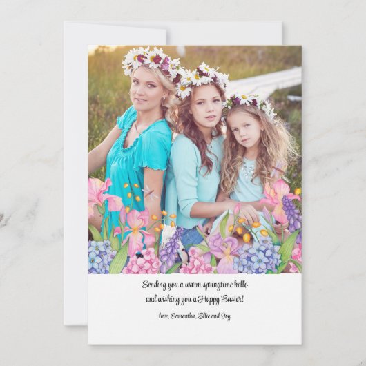 春チャームフォトカード 招待状 (正面)