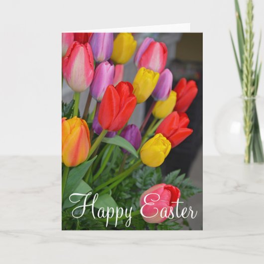 春チューリップイースターのグリーティングカード シーズンカード (正面)