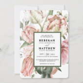 春チューリップウォーターカラーブーケ招待状 招待状 (正面)