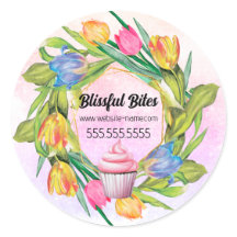 春チューリップカップケーキベーキング