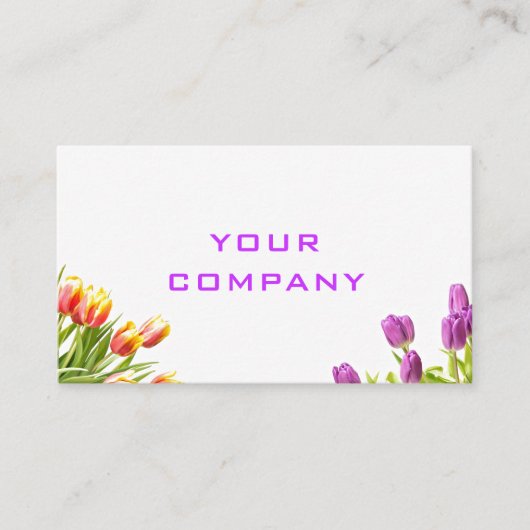 春チューリップガーデンフローラエレガントプロフェッショナル 名刺 (正面)