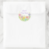 春チューリップシール ラウンドシール (バッグ)