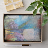 春チューリップスウォーターカラーデコパージュクラフト 薄葉紙 (ギフト)