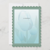 春チューリップスバースデーパーティーターコイズ 招待状 (裏面)