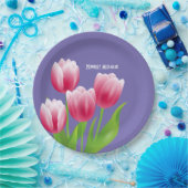 春チューリップスペルシャ新年パーティー紙プレート ペーパープレート (パーティー)