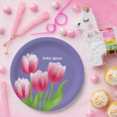 春チューリップスペルシャ新年パーティー紙プレート ペーパープレート (パーティー)