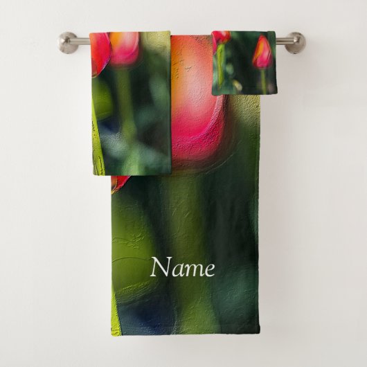 春チューリップバスルームセット バスタオルセット (インサイチュ)