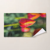 春チューリップバスルームセット バスタオルセット (ハンドタオル)