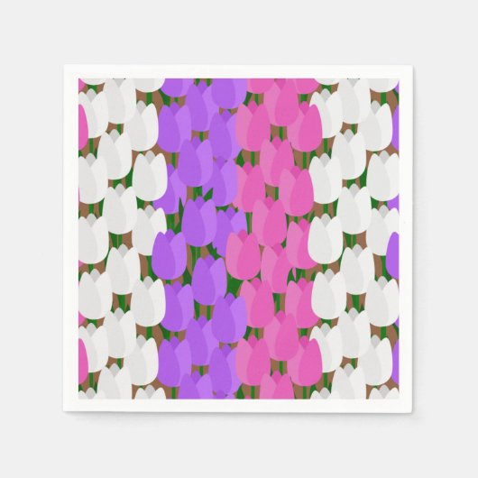 春チューリップフィールド スタンダードカクテルナプキン (正面)