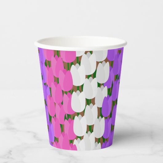 春チューリップフィールド 紙コップ (正面)