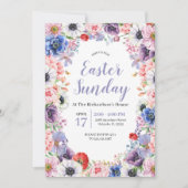 春チューリップフローライースターお祝い 招待状 (正面)