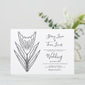 春チューリップフローラハンドドロー自然招待状 招待状 (スタンド正面)