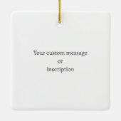 春チューリップホワイトピケットフェスカスタムト写真 セラミックオーナメント (裏面)