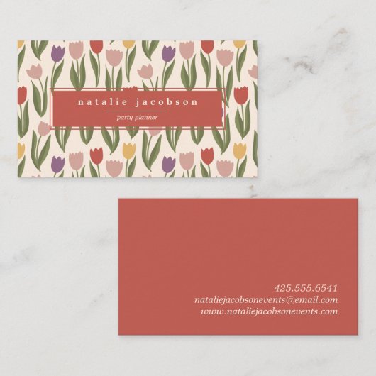 春チューリップ名刺 名刺 (正面/裏面)