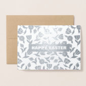 春チューリップ実在フォイルラグジュアリーイースター 箔カード (封筒付き正面)