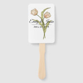 春チューリップ結婚式の引き出物ファン ハンドファン (正面)