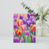 春チューリップ葉書 ポストカード (スタンド正面)