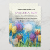 春チューリップ、エステル狩り卵 招待状 (正面/裏面)