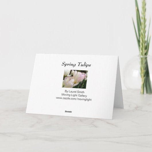 春チューリップ カード (裏面)