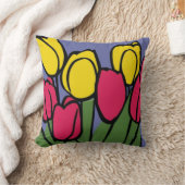 春チューリップ クッション (ブランケット)
