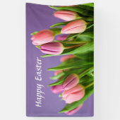 春チューリップ、ハッピーイースター、屋内飾の 横断幕 (縦)