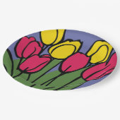 春チューリップ ペーパープレート (アングル)