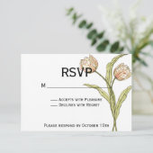 春チューリップRSVP （完全にカスタマイズ可能） 出欠カード (スタンド正面)