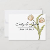 春チューリップRSVP （完全にカスタマイズ可能） 出欠カード (裏面)