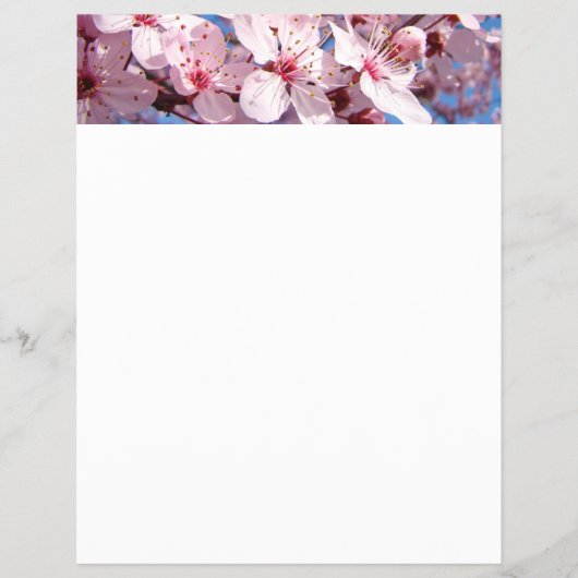 春チラシ紙ピンクツリーフラズブルースカイ チラシ (正面)