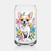 春チワワ ガラス缶 (正面)