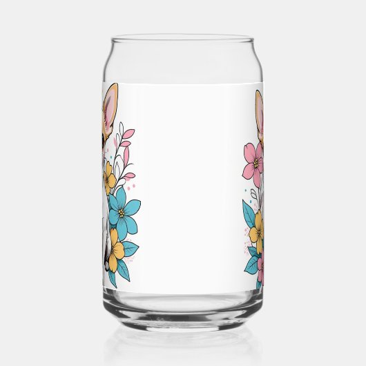 春チワワ ガラス缶 (左)