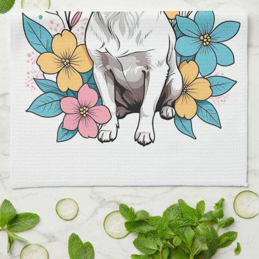 春チワワ キッチンタオル (折り畳み)